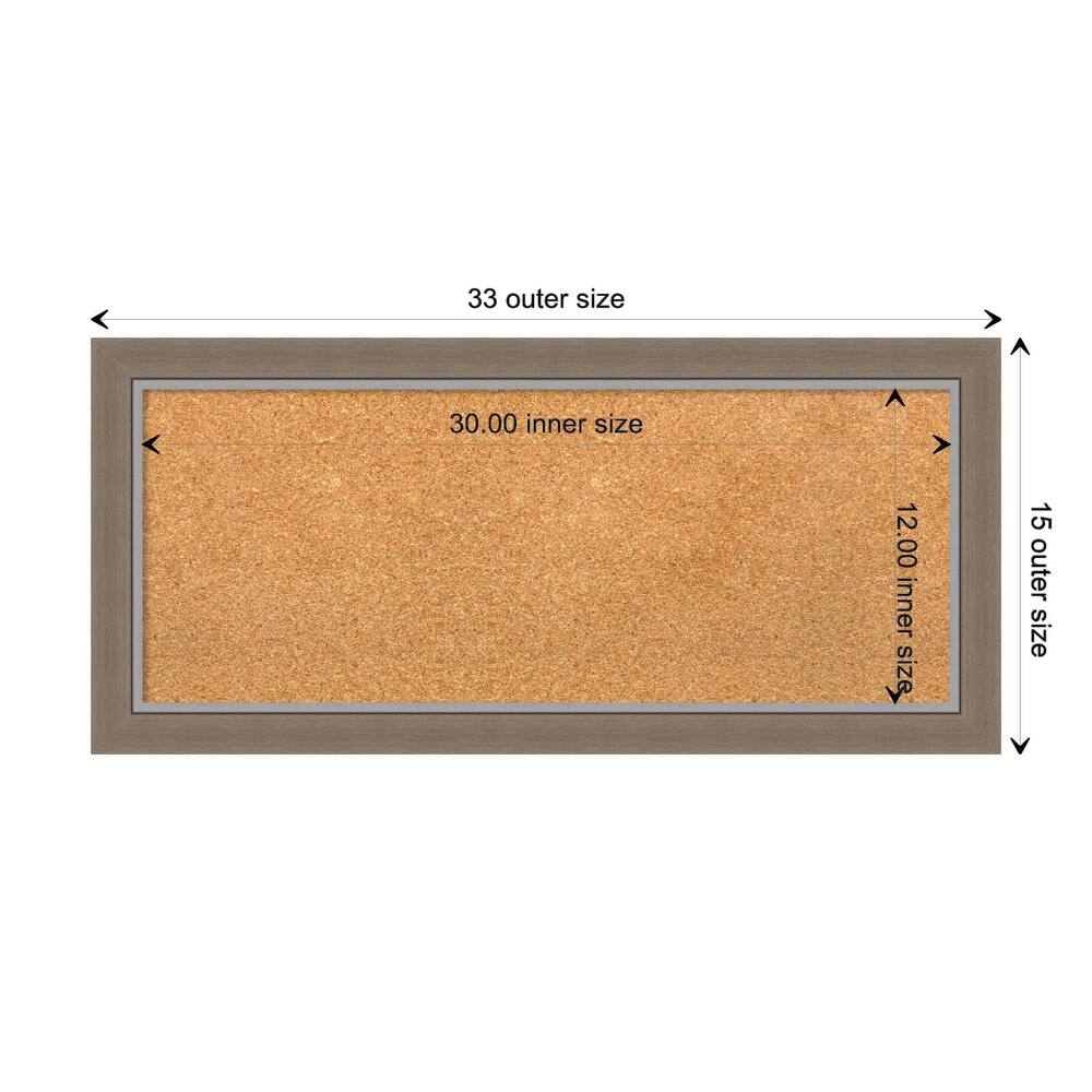 Eva Narrow Framed Natural Corkboard Bulletin Board