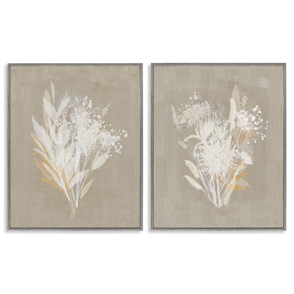 Stupell Natural Herb Impression Framed Giclee Art Design By Susan Jill (Set of 2)