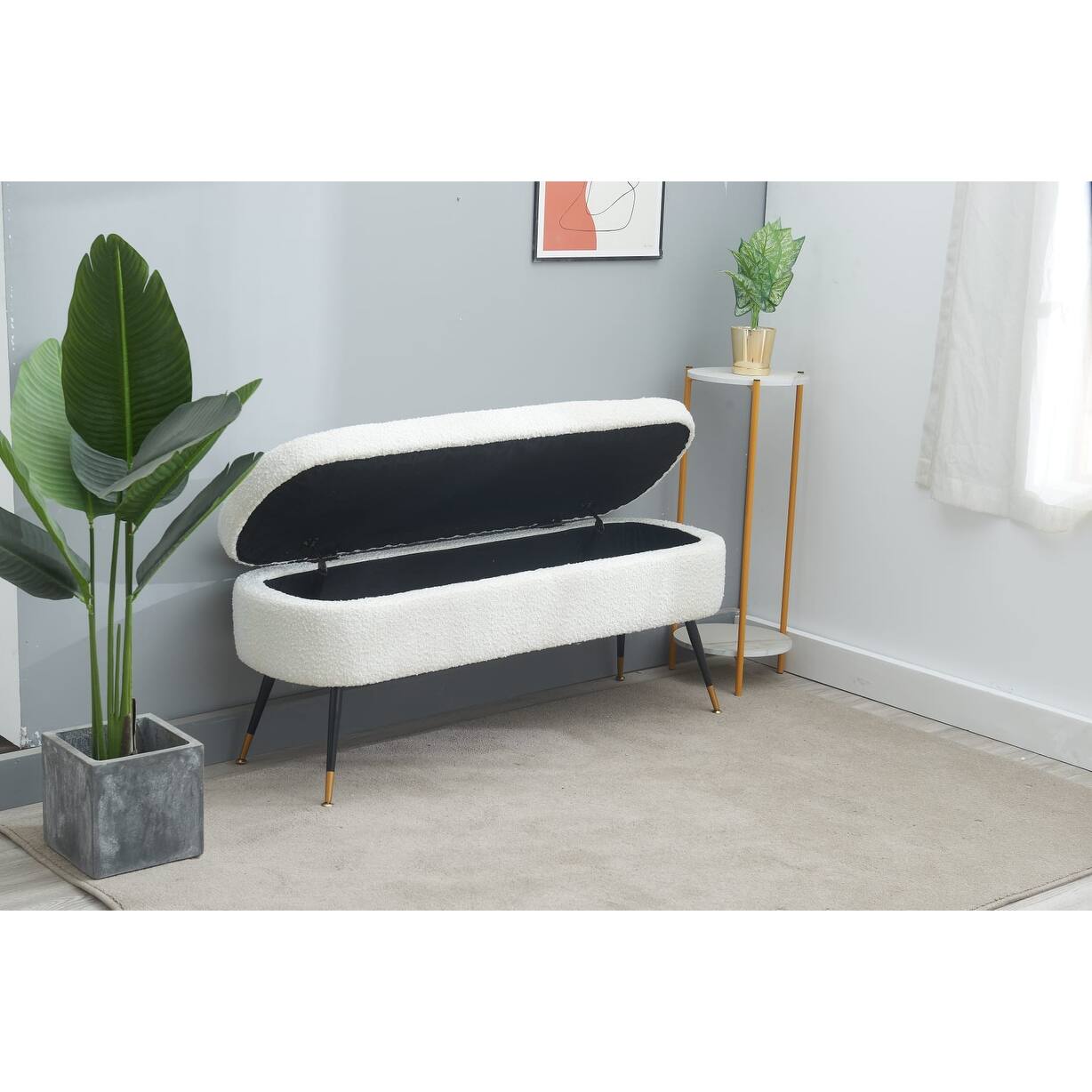 Pacha Storage Bench (Boucle Fabric) Bed Bath & Beyond 39308453