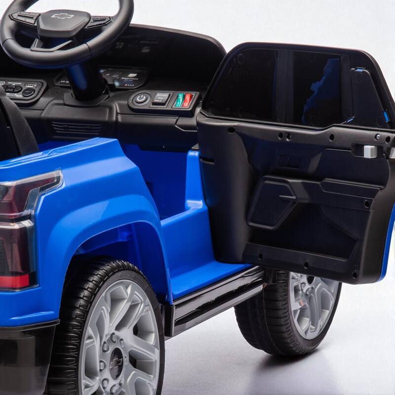 24V Licensed Chevrolet Silverado Kids Ride-On Car with Parent Control, Bluetooth, LED Lights, and Four-Wheel Suspension