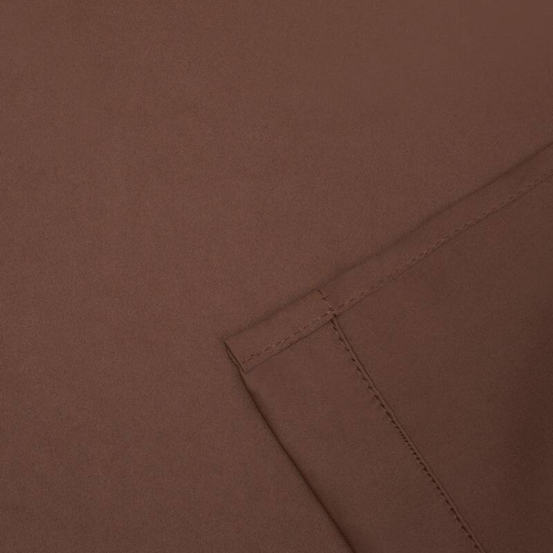 Superior Solid Machine Washable Room Darkening Grommet Blackout Curtains, Set of 2