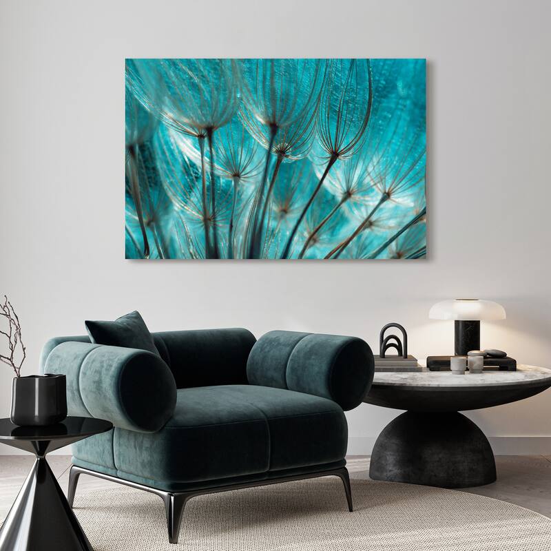Dandelion Frameless Tempered Art Glass Wall Art - Multi-color