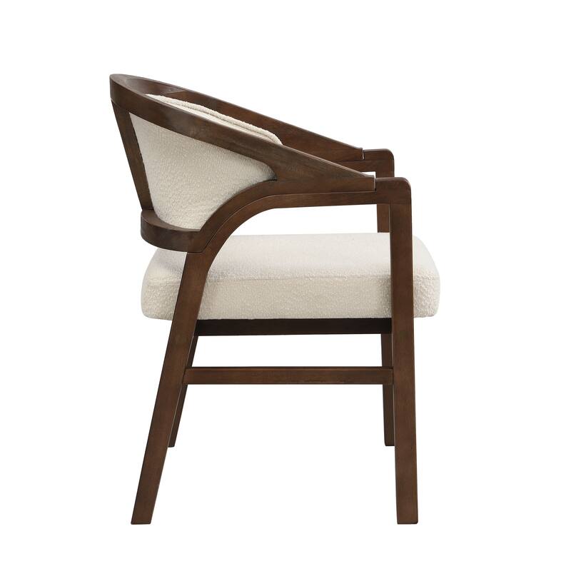 Christopher Knight Home - Nala Modern Upholstered Wood Dining Chair with Ergonomic Curved Back (Set of 2)