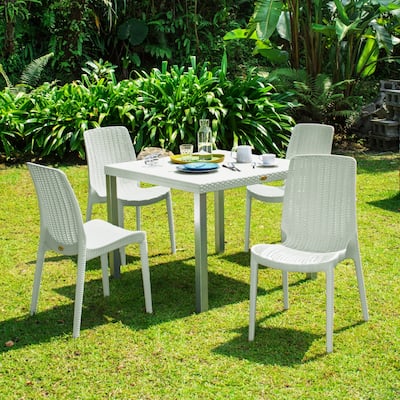 Oslo Resin 5 Piece Outdoor Dining Set