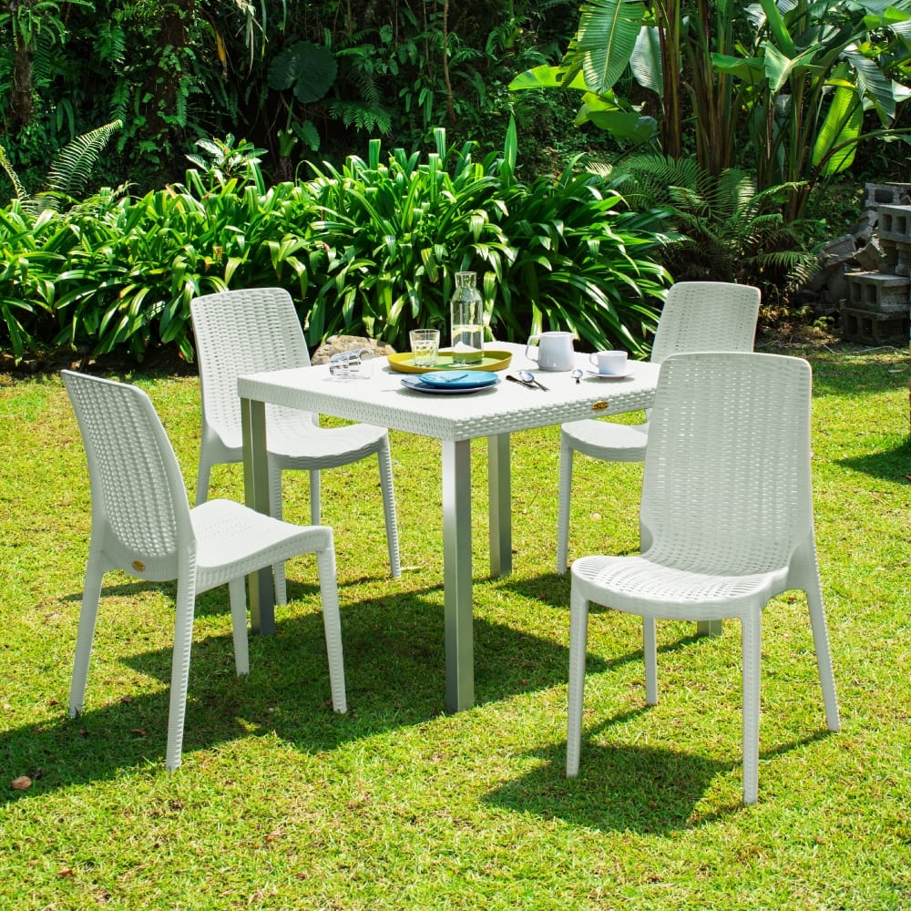 Oslo Resin 5 Piece Outdoor Dining Set