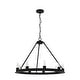 preview thumbnail 5 of 9, Hunter 30" Saddlewood 9-Light Chandelier - Dining Room, Entry - Farmhouse, Industrial, Wagon Wheel