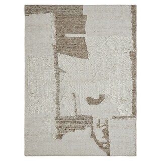 Grace 3'3" x 4' ft Handwoven Indoor Rug, Ivory/ Stone - 3'3" x 4' ft
