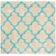 preview thumbnail 62 of 62, SAFAVIEH Handmade Barcelona Shag Attie Polyester Rug 5' Square - Cream/Blue - Square