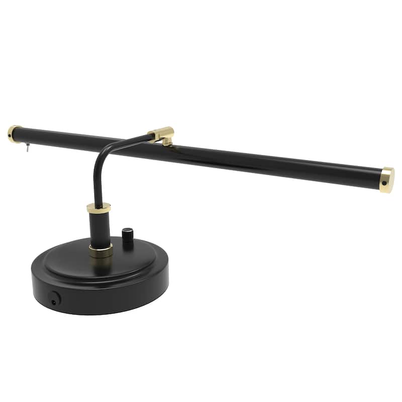 Cocoweb 19" LED Upright Piano Lamp - Black/Brass Accents