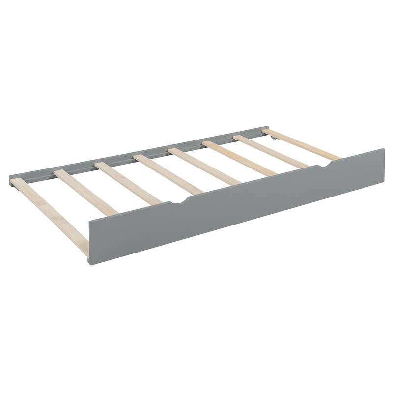 Wooden Daybed with Pull-Out Trundle, Expandable from Twin to King