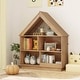 preview thumbnail 4 of 18, Costway Wooden Kids Dollhouse Bookshelf with Open Shelves - See Details