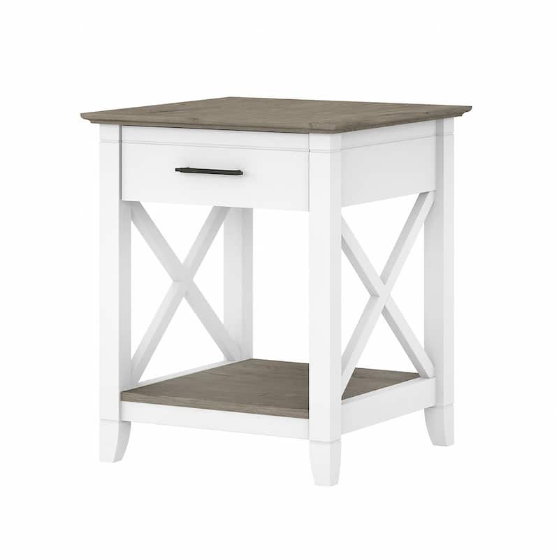 Key West Coastal Box Drawer Nightstand by Bush Furniture