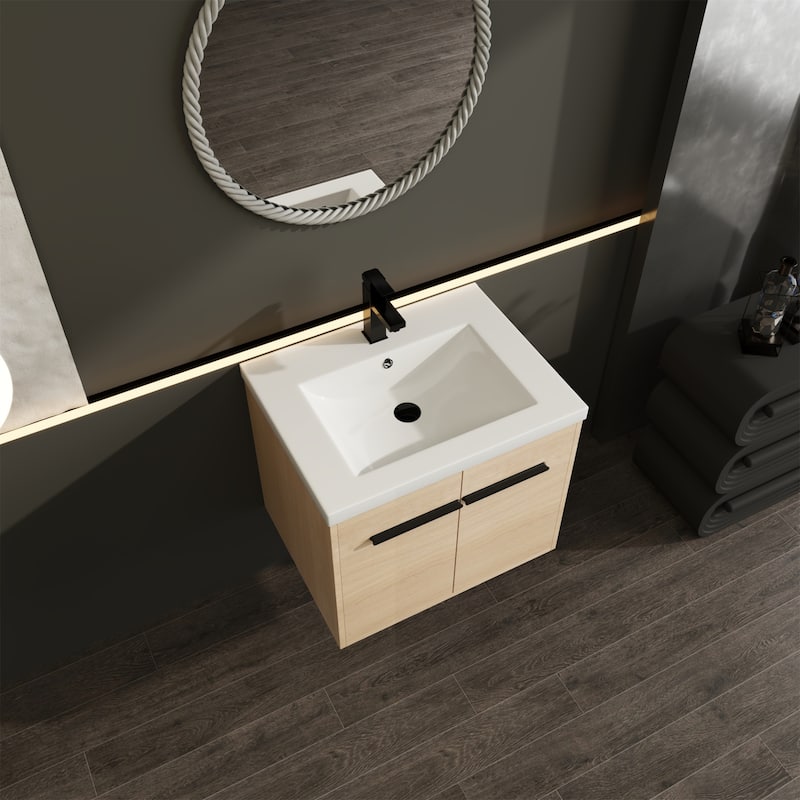Bathroom Vanity with resin Countertop Sink