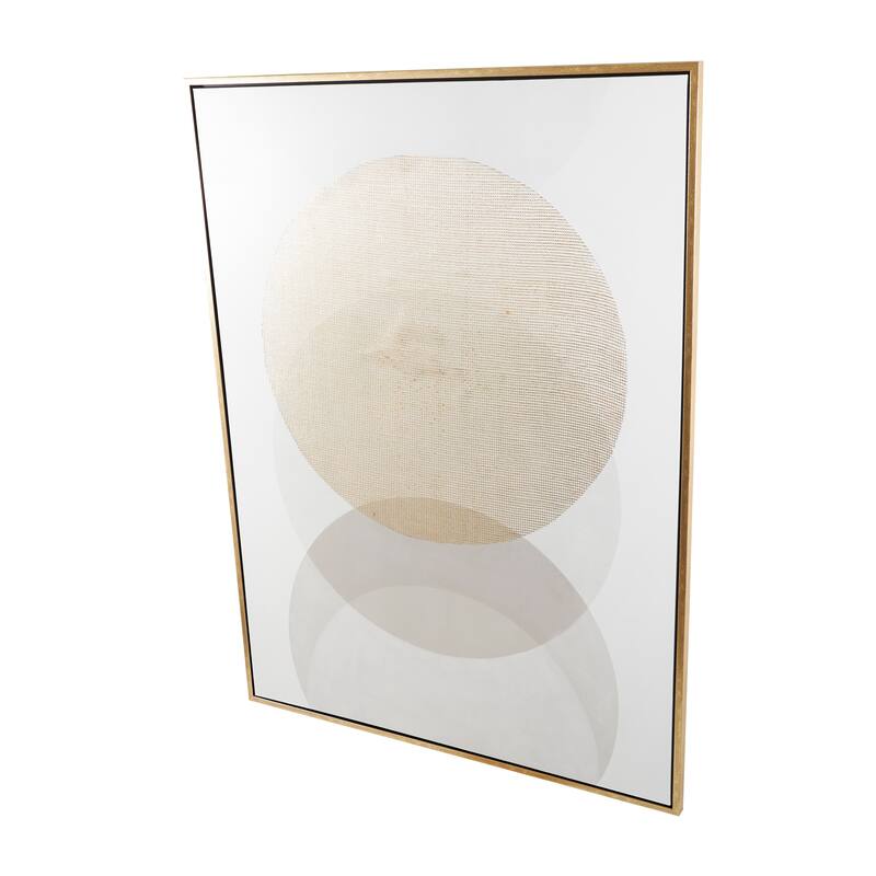 Cream Canvas Abstract Framed Wall Art