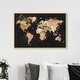 preview thumbnail 13 of 19, Oliver Gal 'Mapamundi on the Rocks Night' Maps and Flags Framed Wall Art Prints World Maps - Black, Gold 54 x 36 - Gold