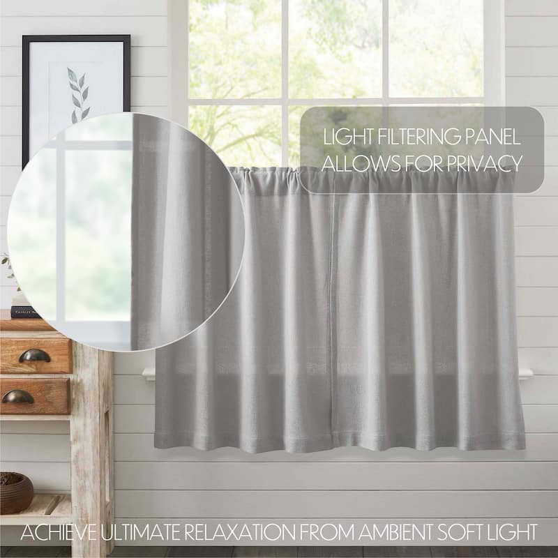 Burlap Dove Grey Tier Set of 2 L36xW36 - Grey