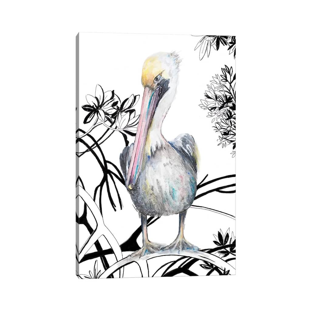 iCanvas "Pelican On Branch I" by Patricia Pinto Canvas Print