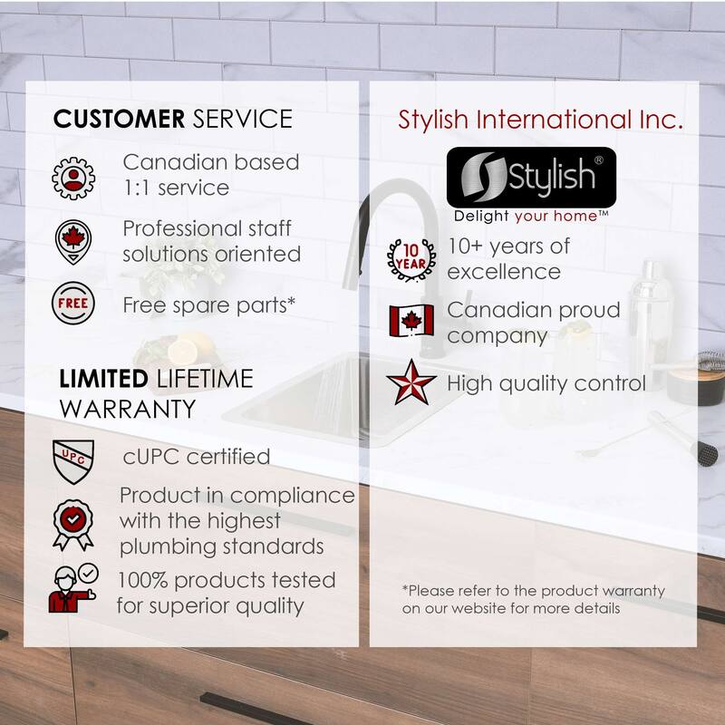 STYLISH 12 1/2 inches L x 18 inches W Dual-Mount Stainless Steel 18 Gauge Single Bowl Bar Sink - 12.5" x 18" x 7"