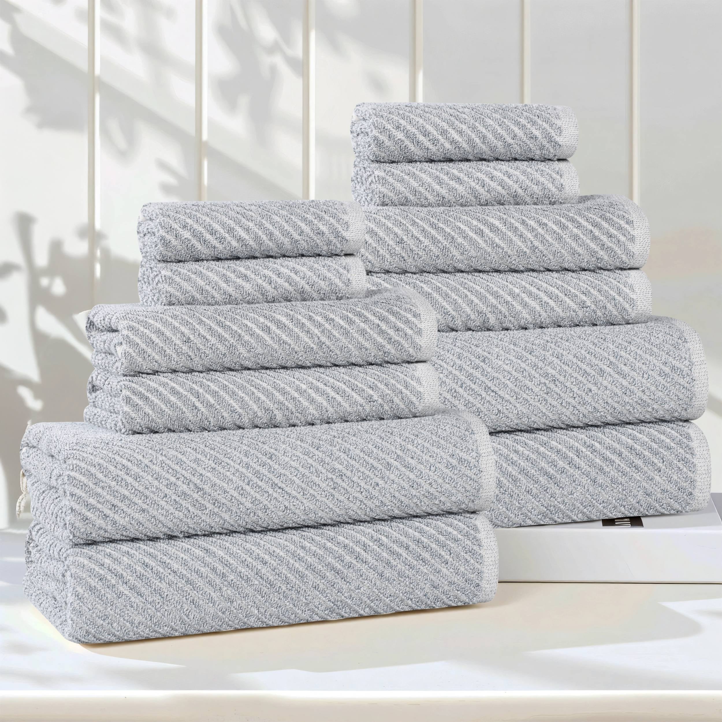Superior Amelia Viscose Cotton Blend 12 Piece Towel Set