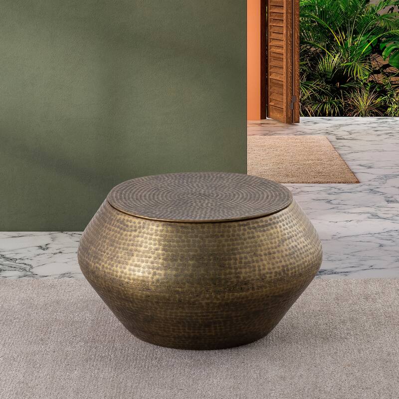 Albany Living T5203 Drum Coffee Table With Storage