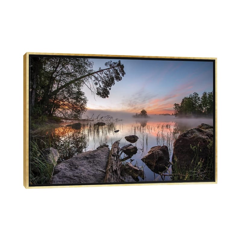 "Peaceful Morning" by keller Framed - Gold - 26x40