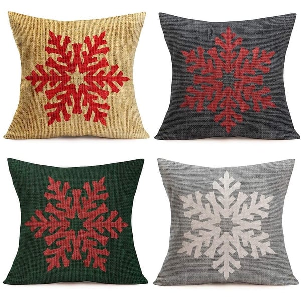 Throw Pillow Covers 18x18 Set of 4 Decorative Pillow Covers Soft