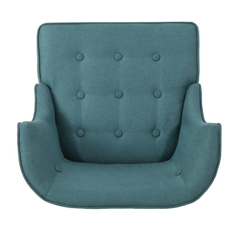 Teal 28" Accent Chair with Waffle Stitching