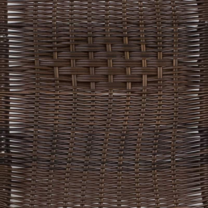 4 Pack Aluminum and Rattan Commercial Indoor-Outdoor Restaurant Stack Chair