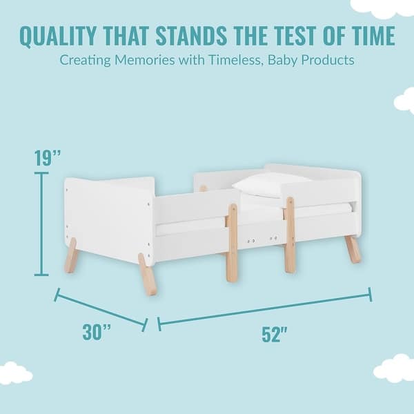dimension image slide 0 of 3, Dream On Me Osko Convertible Toddler Bed