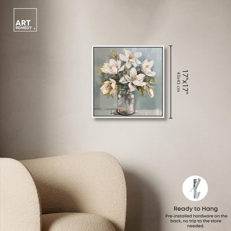 Prismatic Floral and Jar Canvas by Art Remedy