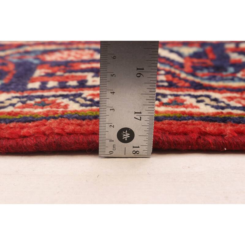 ECARPETGALLERY Hand-knotted Andelz Red Wool Rug - 3'3 x 9'3