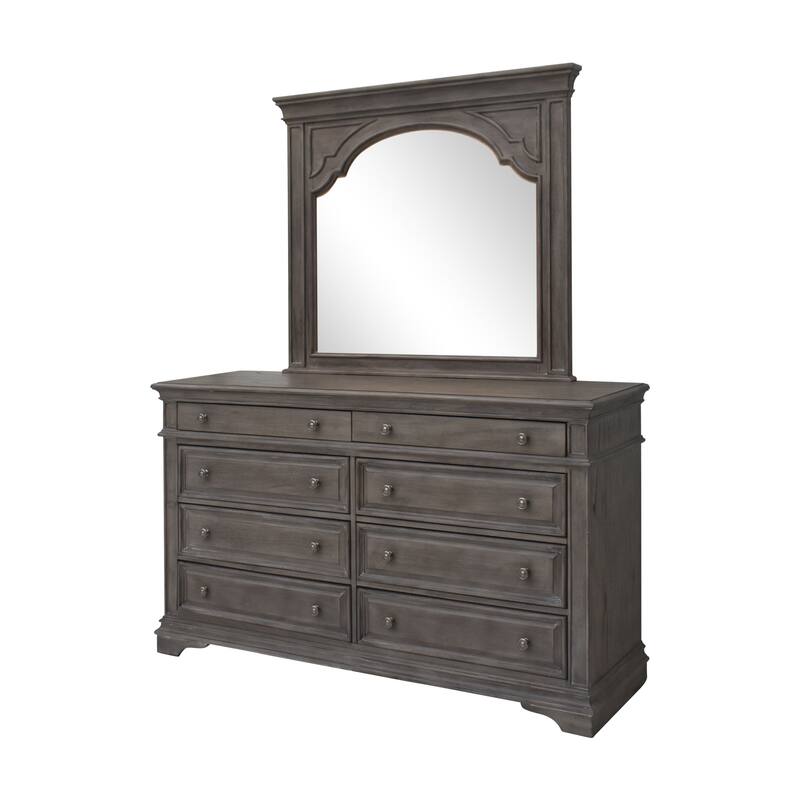 Steve Silver Havenwood 8-drawer Dresser and Mirror - Distressed Rustic Driftwood