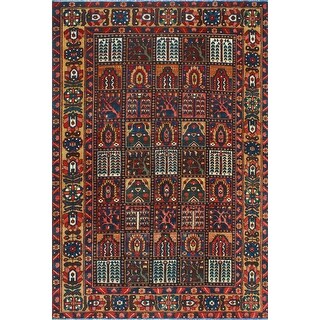 Fine Vintage Distressed Justice Gold/Red Rug - 6'8