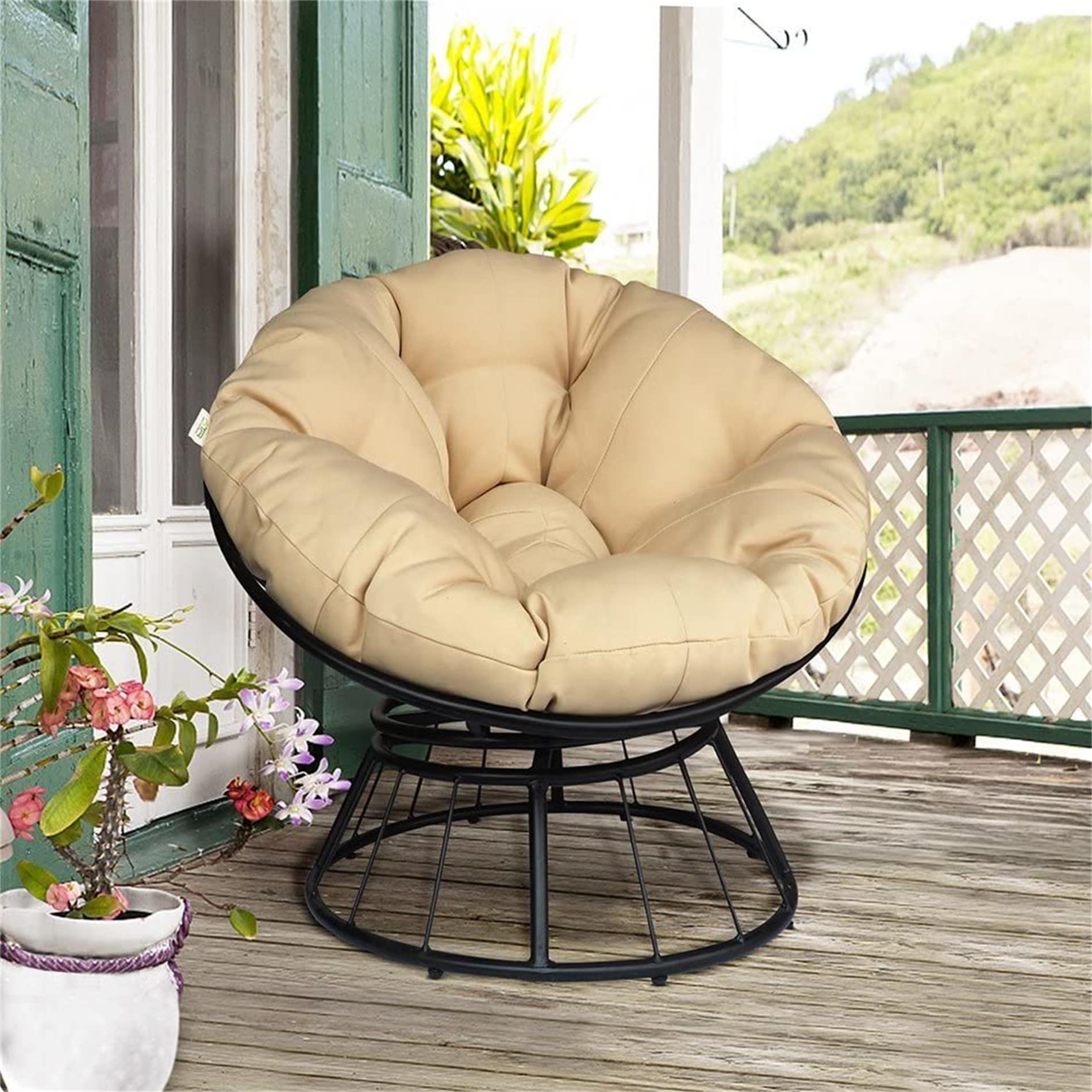 Beige papasan cushion store