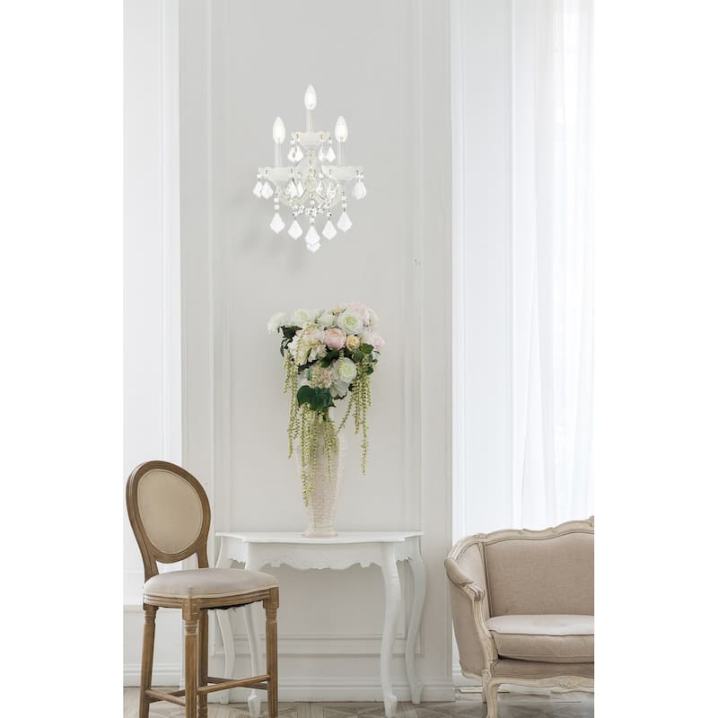 Elegant Lighting 2800W3/RC Maria Theresa 3 Light 19" Tall Wall Sconce