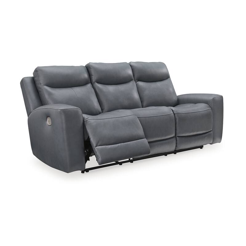 Signature Design by Ashley Mindanao Steel Power Reclining Sofa - 89"W x 42"D x 43"H