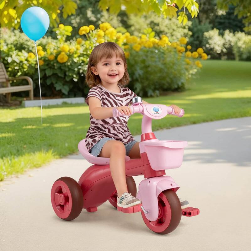 Costway Kids Trike with Limited Steering, Ergonomic Seat, Front & Rear - See Details