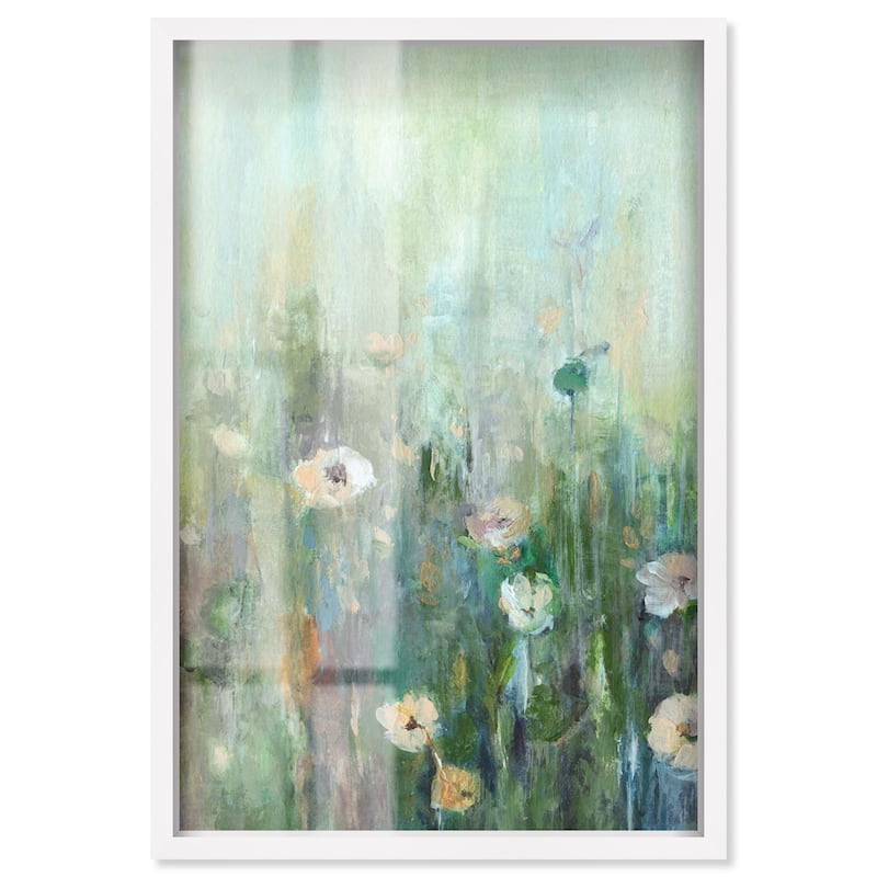 Harmony Green I Shadowbox by Art Remedy - White - 24" x 36"