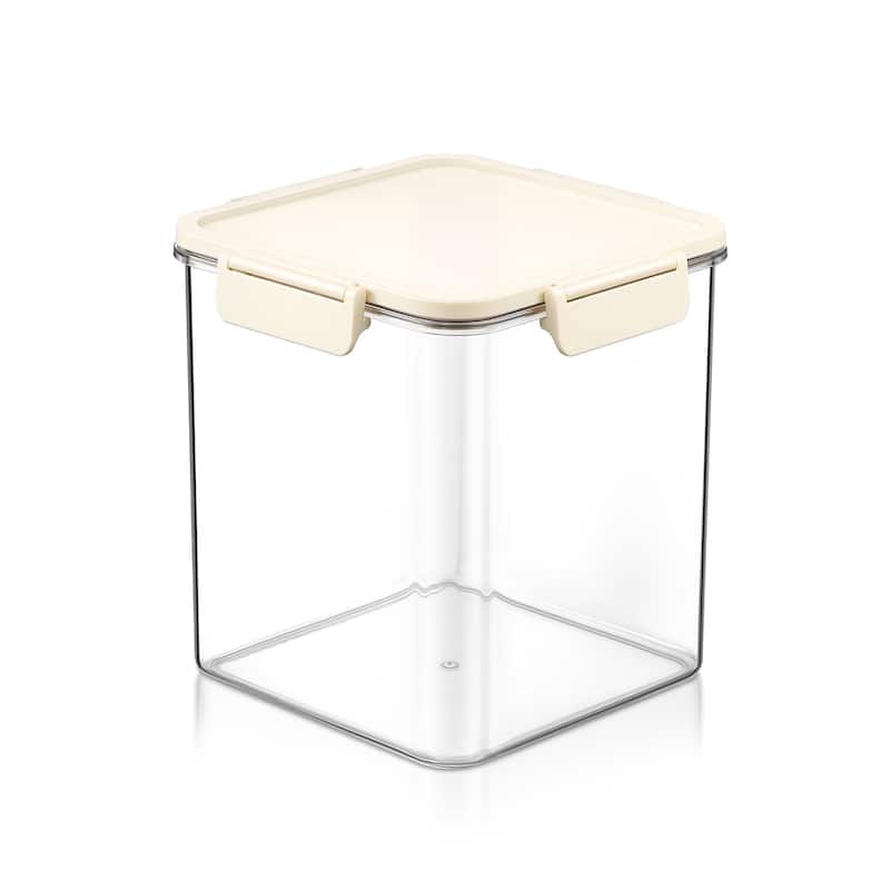 Sorbus Airtight Food Storage Container, Clear Stackable Canister for Pantry, Rice, Pasta, Cereal & Snacks - Medium Tall Square - 1 Piece