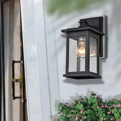 1 Light Transitional Square 12 Inch Outdoor Wall Lantern