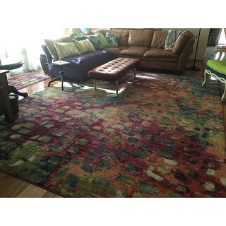 Shop Safavieh Monaco Abstract Watercolor Pink Multi Distressed