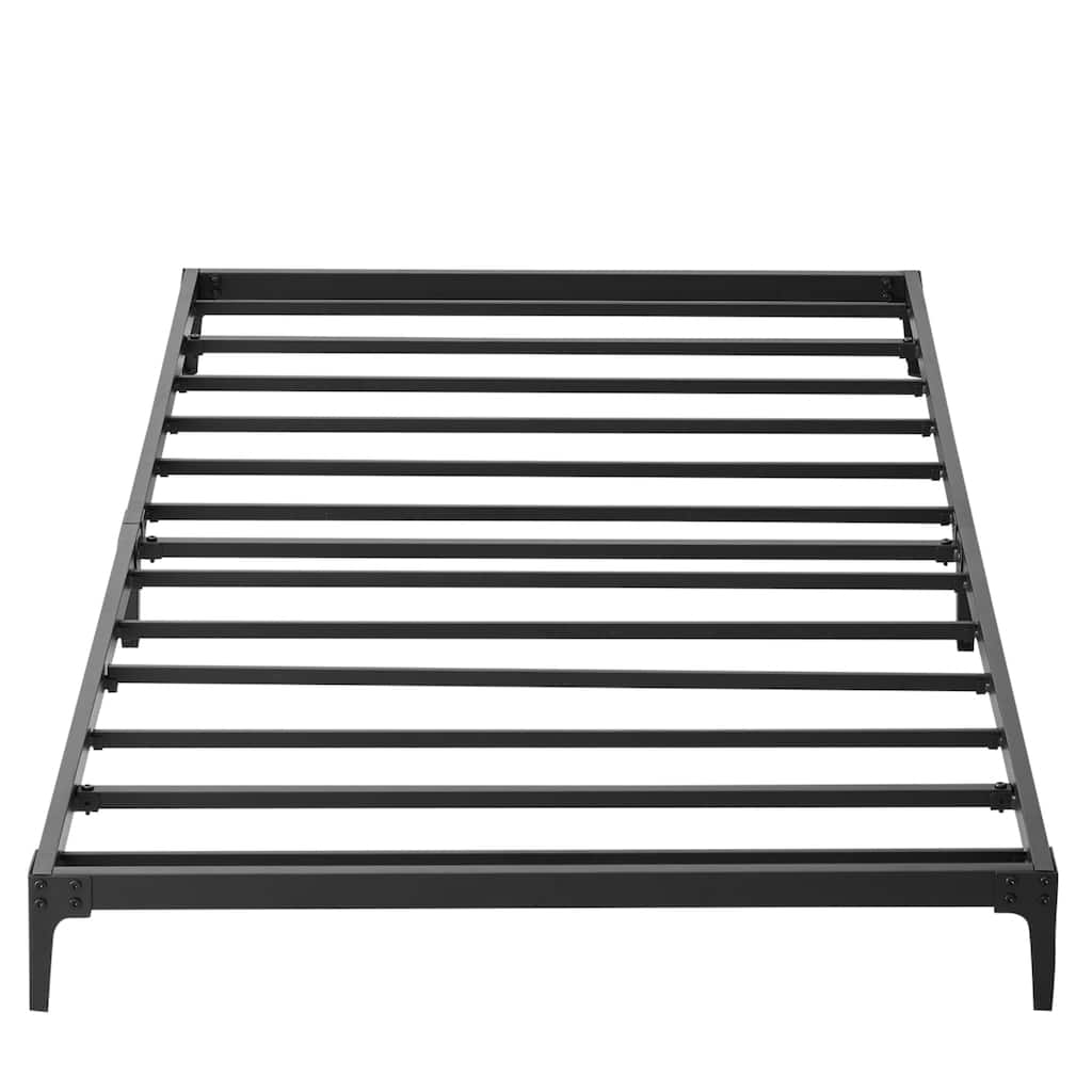 Metal Low Bed Frame, Heavy Duty Mattress Foundation