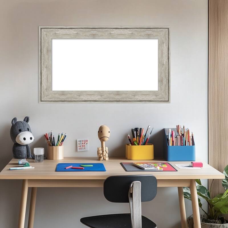 Amanti Art Crackled Metallic Framed Dry Erase Magnetic Board