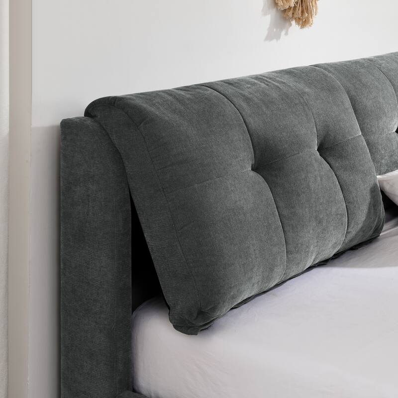 Hydraulic Storage Upholstered Bed with Headboard