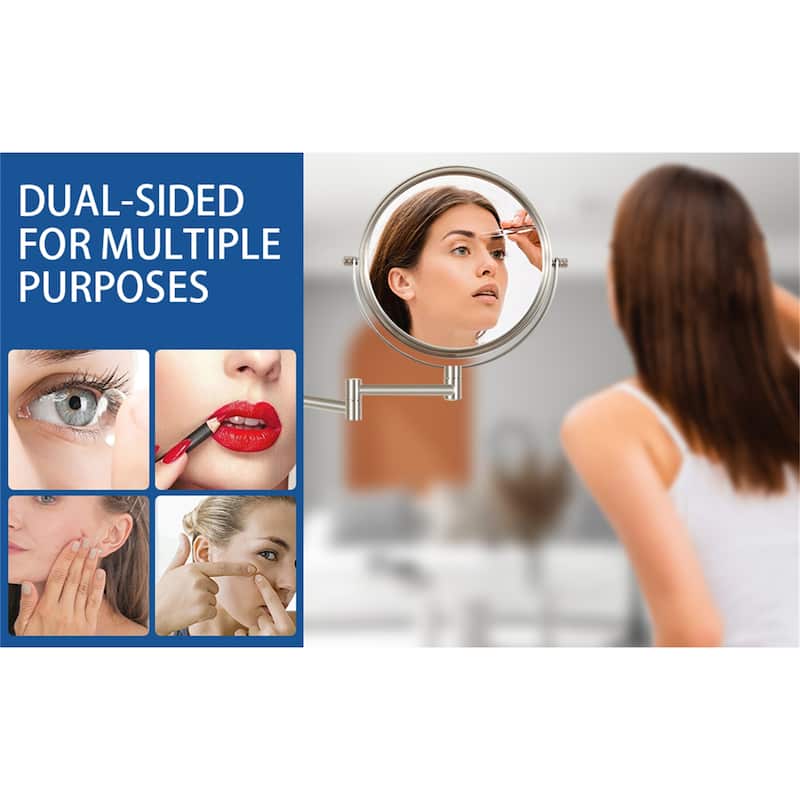 10x/1x Double-Side Wall Mounted Magnifying Mirror