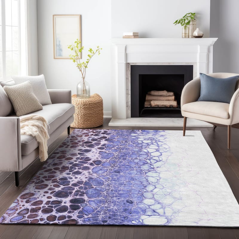 Premium Washable Super Soft Abstract Ombre Mayfield Rug - Purple - 2' 6" x 3' 10"