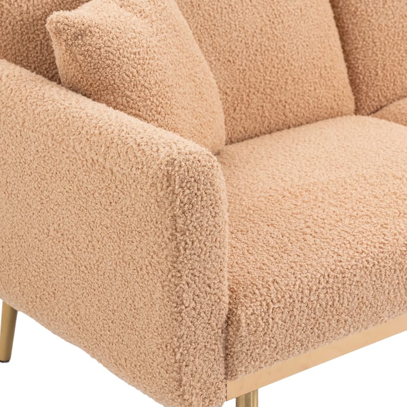 Velvet Sofa , Accent sofa .loveseat sofa with metal feet