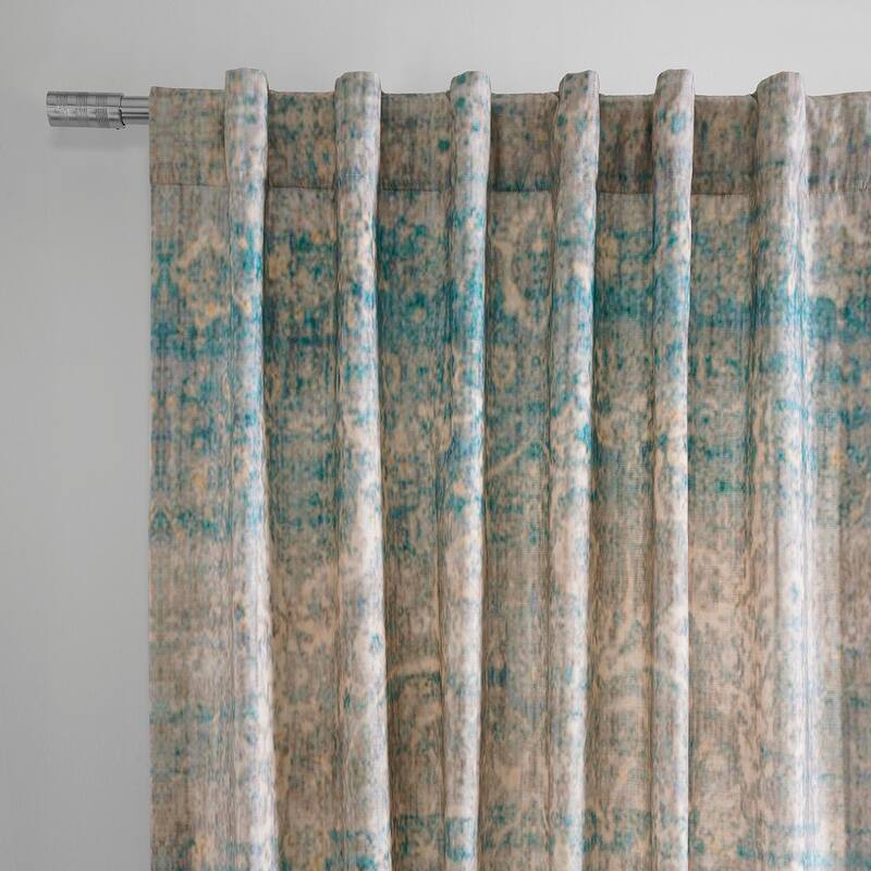Exclusive Fabrics Textured Cotton Printed Curtains for Bedroom and Living room (1 Panel)