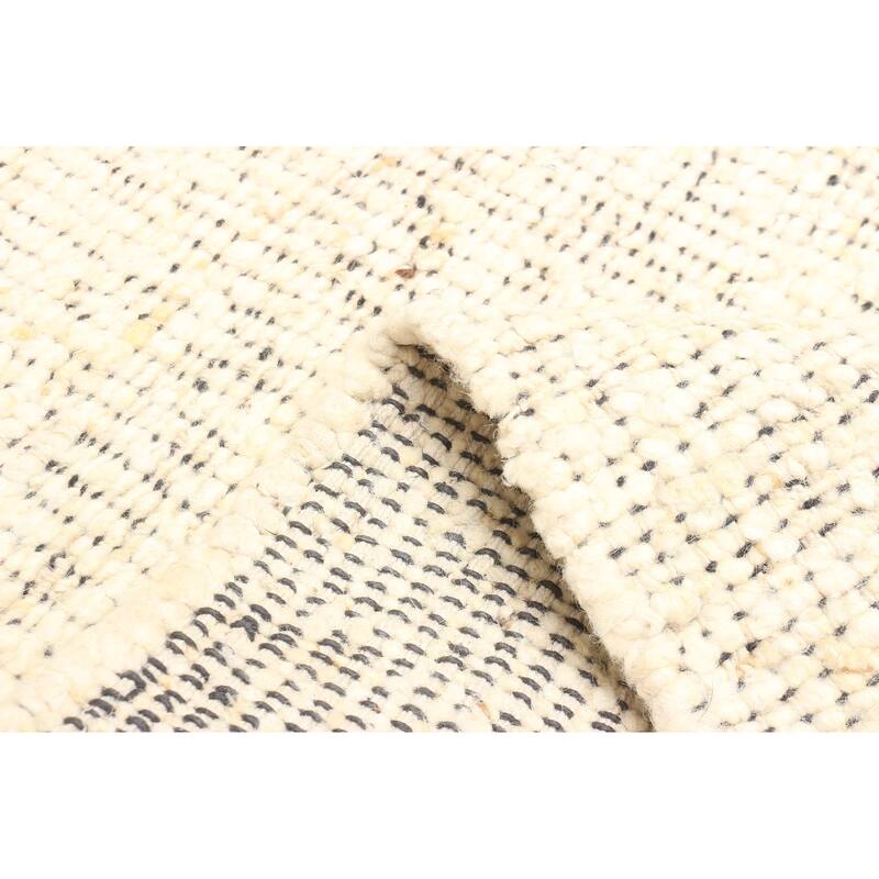 ECARPETGALLERY Braid weave Sienna Cream Wool Rug - 5'2 x 7'4