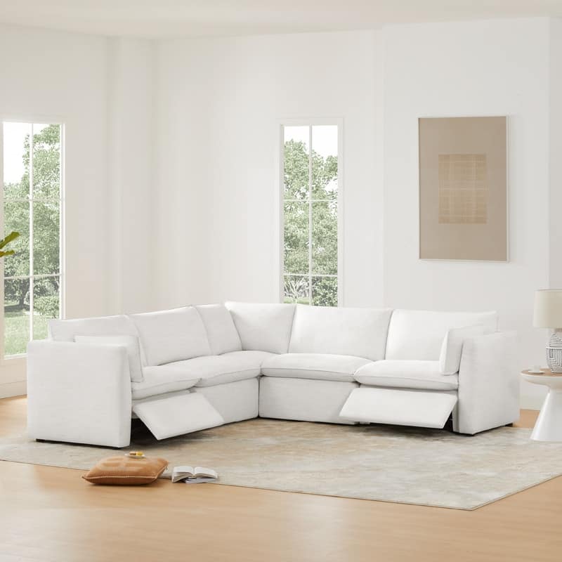 Cypress Power Reclining Sectional Sofa Couch